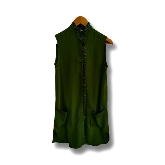 Celine - 100% Green Silk Dress - Picture 5 of 7